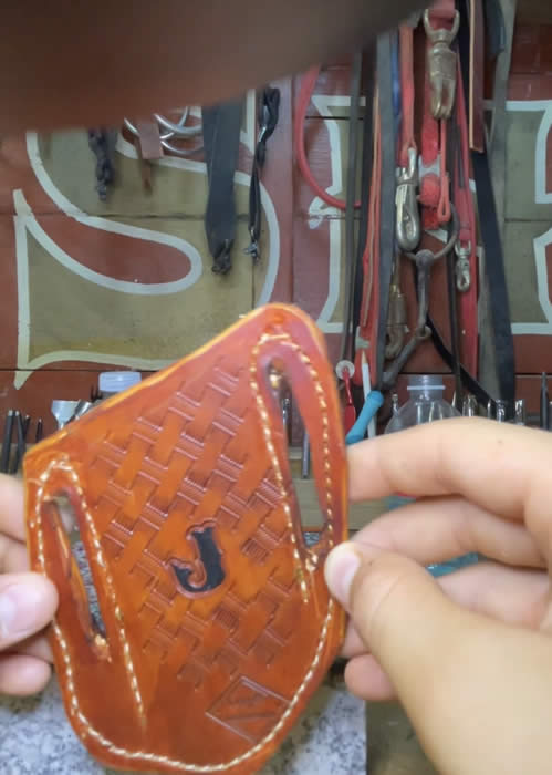 A custom knife sheeth 